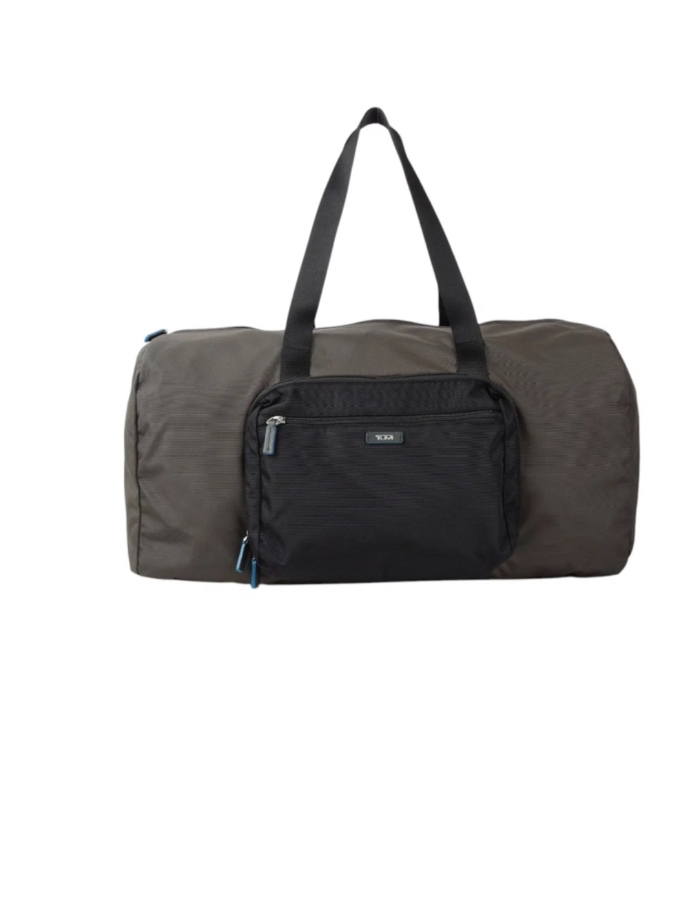 TUMI Voyageur Foldable Duffle Bag Gray Black Nylon Packable Travel Bag